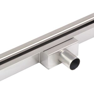 Sprchový žľab 100 cm SLIM ROUND BAR - úzky lineárny odtok, okrúhla tyč - Image 1