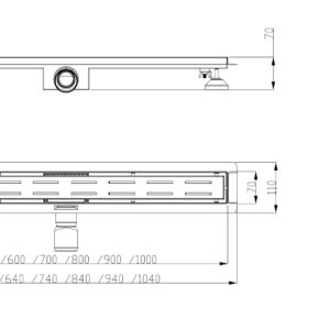 Sprchový žľab 90 cm LINIA - lineárny odtok - Image 5